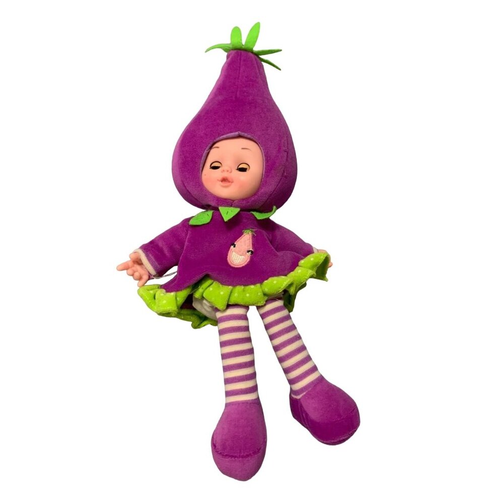 Sandaji Toy Shop Plush Eggplant Purple Fruit Baby Stuffed Animal Doll Toy 17 in